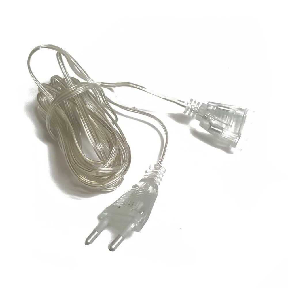 3M Extended Wire EU Plug For Light String LED Strings Fairy Garland Lamps Wedding Home Garden Decoration
3M Extended Wire EU Plug For Light String LED Strings Fairy Garland Lamps Wedding Home Garden Decoration
