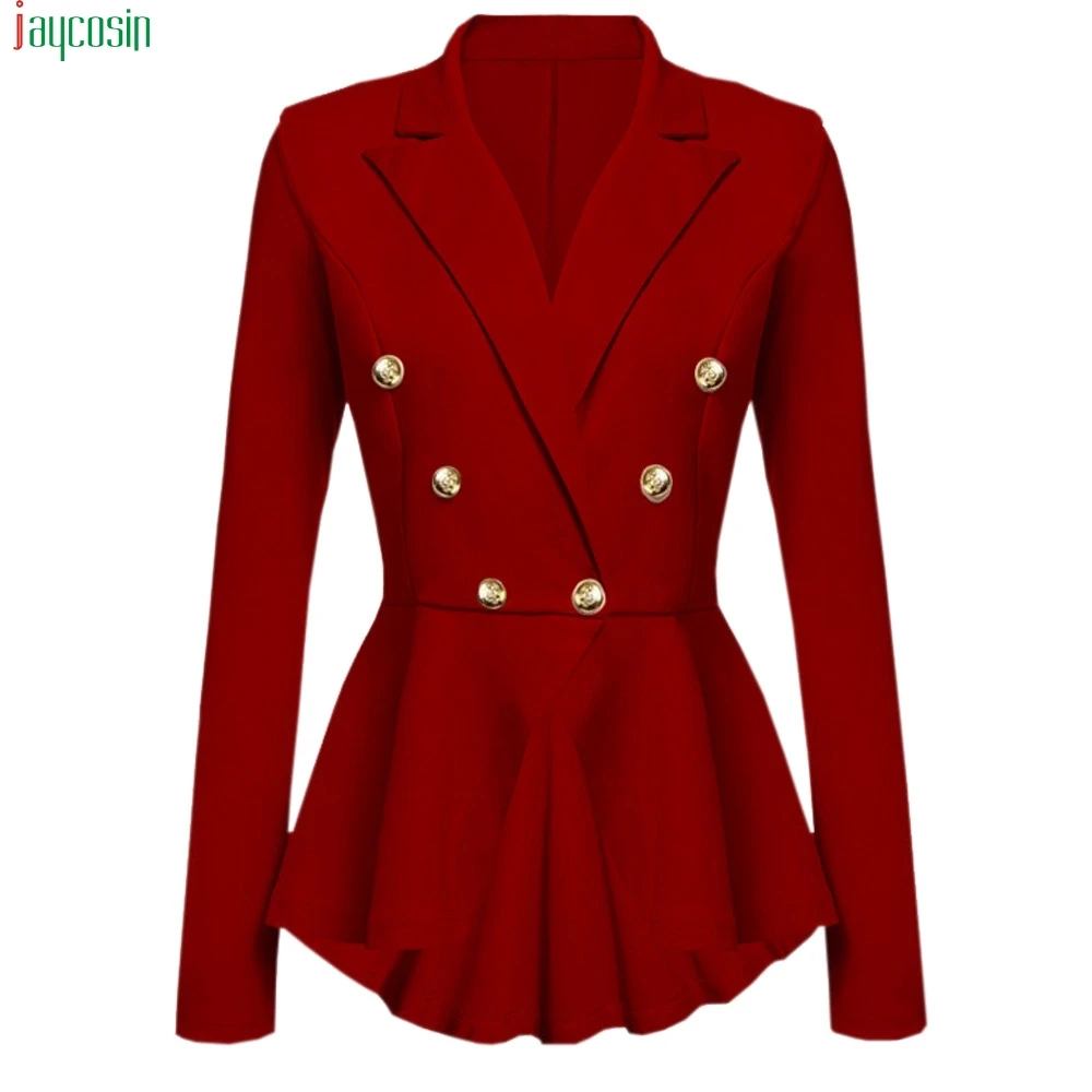 JAYCOSIN Women's jacket 2019 Long Sleeve Blazer Women Ruffles Peplum Button Casual Jacket Coat women blazers and jackets Outwear
JAYCOSIN Women's jacket 2019 Long Sleeve Blazer Women Ruffles Peplum Button Casual Jacket Coat women blazers and jackets Outwear