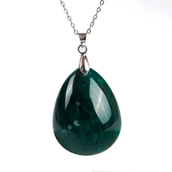 Green Natural Malachite Chrysocolla Gemstone Water Drop Bead Necklace Natural Stone Pendant 35*27*15mm
Green Natural Malachite Chrysocolla Gemstone Water Drop Bead Necklace Natural Stone Pendant 35*27*15mm