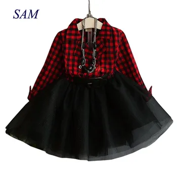 2019 Autumn Plaid Girls Dress Princess Stitching Mesh Ball Gown Dress for Children's Kids Turn-down Collar Dresses Clothes
2019 Autumn Plaid Girls Dress Princess Stitching Mesh Ball Gown Dress for Children's Kids Turn-down Collar Dresses Clothes
