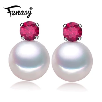 FENASY new natural freshwater Pearl earrings for women charming Fine pearl Jewelry cute Ruby stud earrings gift box
FENASY new natural freshwater Pearl earrings for women charming Fine pearl Jewelry cute Ruby stud earrings gift box