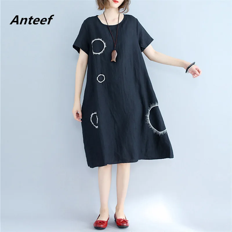 black cotton linen vintage plus size women casual loose summer dress elegant vestidos clothes 2019 dresses robe femme
black cotton linen vintage plus size women casual loose summer dress elegant vestidos clothes 2019 dresses robe femme