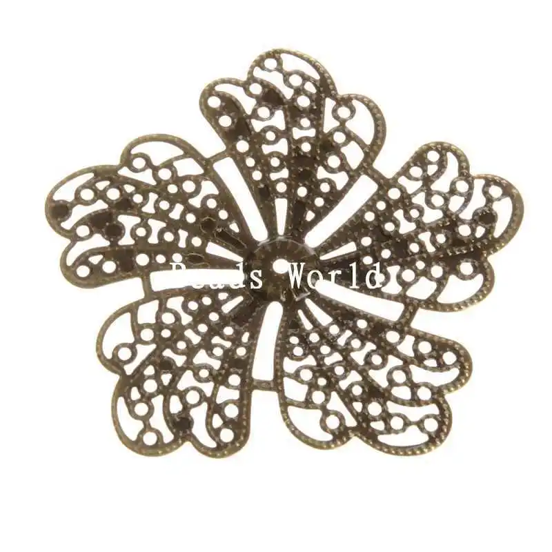 Wholesale Best Quality 30 Pcs Bronze Tone Filigree Flower Connector Embellishments Jewelry Findings 63x60mm(W04912
Wholesale Best Quality 30 Pcs Bronze Tone Filigree Flower Connector Embellishments Jewelry Findings 63x60mm(W04912