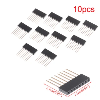 10pcs 2.1cmx2.3cmx0.2cm 8Pin 2.54 Female Stackable Tall Pin Header Connector Socket for Arduino
10pcs 2.1cmx2.3cmx0.2cm 8Pin 2.54 Female Stackable Tall Pin Header Connector Socket for Arduino