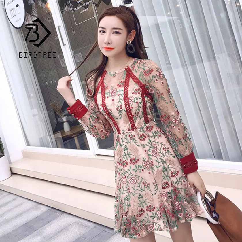 2019 New Women's Lace Floral Ruffles Embroidery Dress Hollow Full Sleeve O Neck High Waist Lady Vintage Vestido Hot Sale D94708Z
2019 New Women's Lace Floral Ruffles Embroidery Dress Hollow Full Sleeve O Neck High Waist Lady Vintage Vestido Hot Sale D94708Z