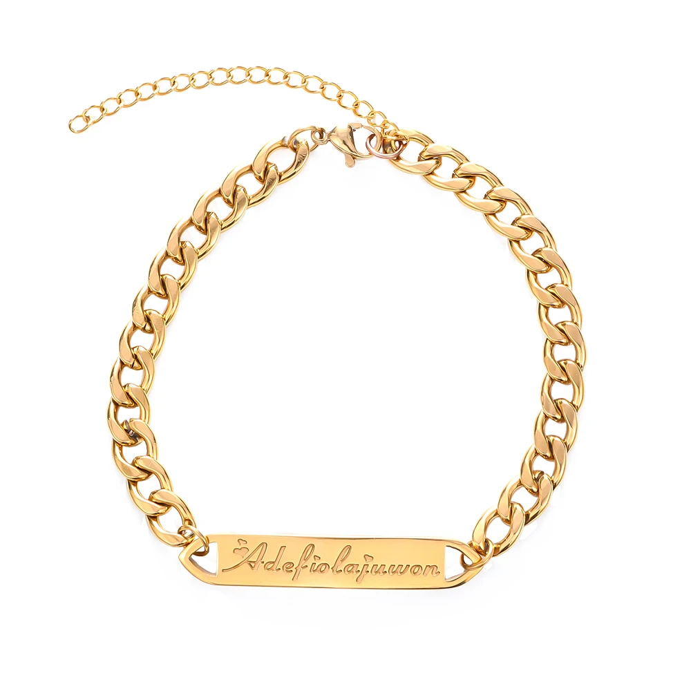 Nameplate Bar Custom Name Bracelet Bangle Stainless Steel Engrave Word Date letters Bracelets Bangle Memorial Day Gift for Women
Nameplate Bar Custom Name Bracelet Bangle Stainless Steel Engrave Word Date letters Bracelets Bangle Memorial Day Gift for Women