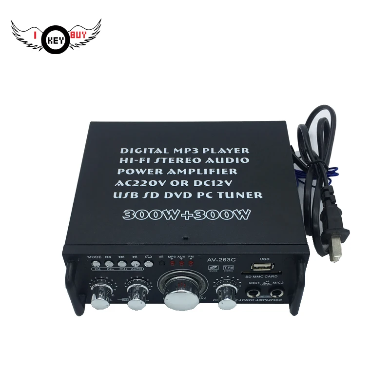12V 220V Mini 2CH Car Auto Amp Amplifier Stereo USB SD Card Player FM Electronic Digital For Automobile
12V 220V Mini 2CH Car Auto Amp Amplifier Stereo USB SD Card Player FM Electronic Digital For Automobile