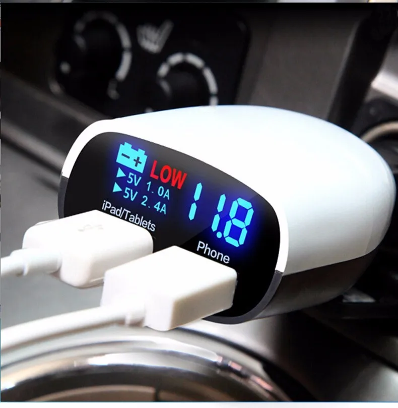 LED Dual USB Car Charger for iPhone X 5 6 7 8 PLUS for Samsung S6 S8 for iPad Tablet Adapter 3.4A Car Voltage Monitoring Display
LED Dual USB Car Charger for iPhone X 5 6 7 8 PLUS for Samsung S6 S8 for iPad Tablet Adapter 3.4A Car Voltage Monitoring Display