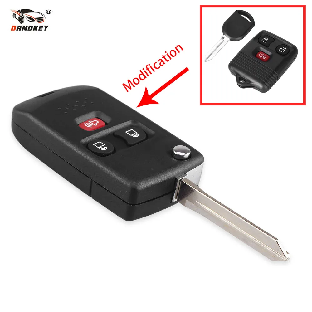 DANDKEY 3 Buttons Remote Flip Folding Key Shell Case Keyless Fob Cover For Ford F150 E150 F250 Folding Key Cover
DANDKEY 3 Buttons Remote Flip Folding Key Shell Case Keyless Fob Cover For Ford F150 E150 F250 Folding Key Cover