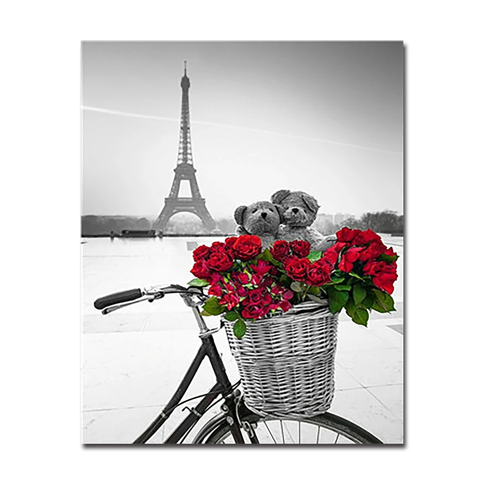 Paris Tower Bicycle Red Rose DIY Digital Painting By Numbers Kits Acrylic Color Drawing Hand Paint Oil Pictures Kids Unique Gift
Paris Tower Bicycle Red Rose DIY Digital Painting By Numbers Kits Acrylic Color Drawing Hand Paint Oil Pictures Kids Unique Gift