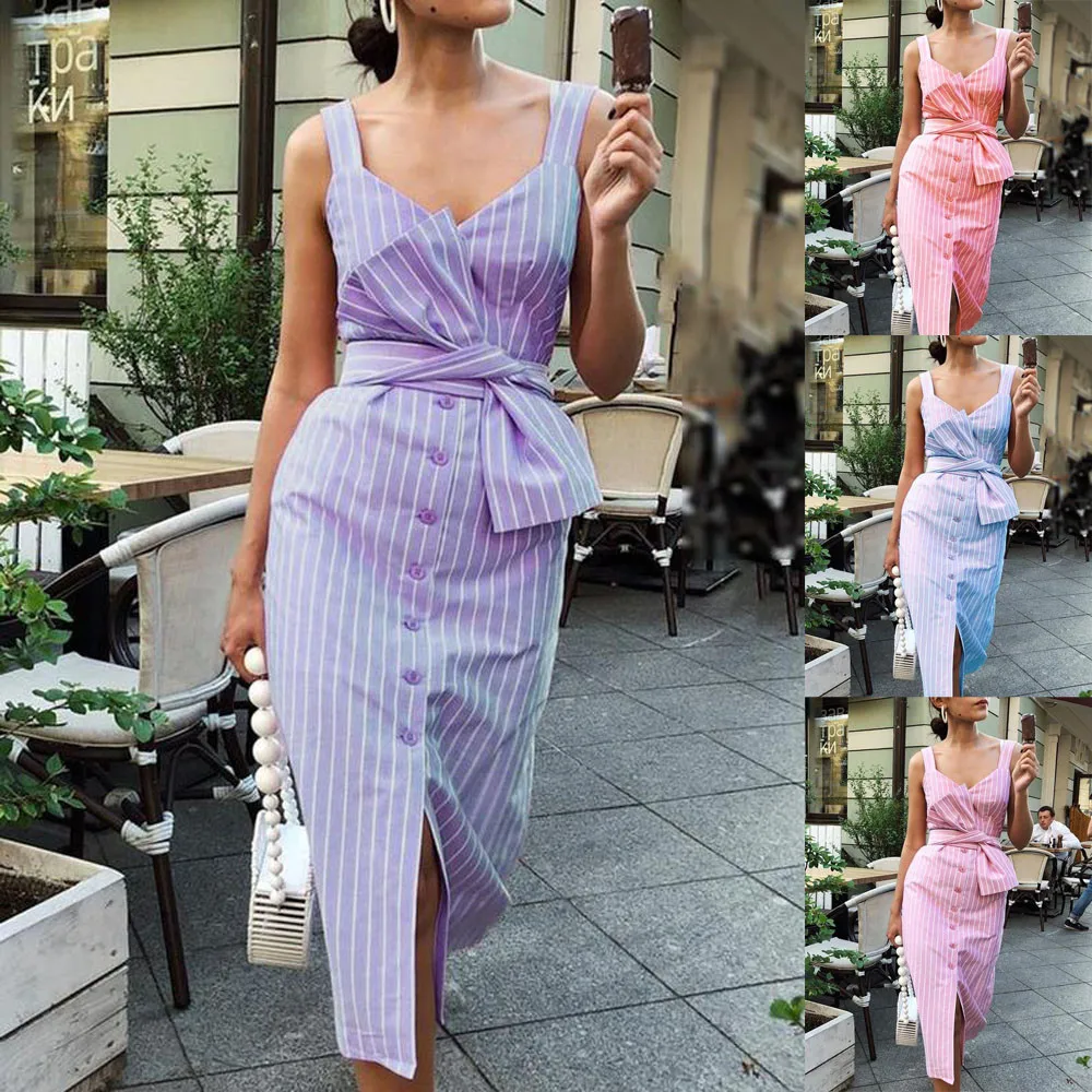 dress women summer plus size casual dress women elegant Fashion Vacation Style Striped Dress Print Sleeveless vestidos de verano
dress women summer plus size casual dress women elegant Fashion Vacation Style Striped Dress Print Sleeveless vestidos de verano