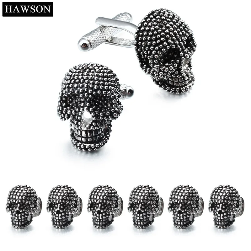 Brand Hawson Cuff links 6 Studs Set Costume Party Gift High Quality Skeleton Cufflinks for Mens French Shirt Dress
Brand Hawson Cuff links 6 Studs Set Costume Party Gift High Quality Skeleton Cufflinks for Mens French Shirt Dress
