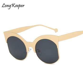 Long Keeper New Big Cat Eye Sunglasses Women 2018 Fashion Metal Half Frame Sun Glasses Oversized Luxury Black Cateye Eyewear
Long Keeper New Big Cat Eye Sunglasses Women 2018 Fashion Metal Half Frame Sun Glasses Oversized Luxury Black Cateye Eyewear