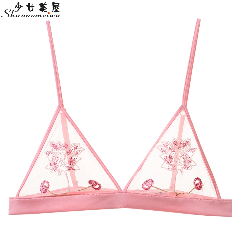 shaonvmeiwu Transparent mesh embroidery see-through sexy sexy lingerie ladies without underwire ultra-thin bra pink
shaonvmeiwu Transparent mesh embroidery see-through sexy sexy lingerie ladies without underwire ultra-thin bra pink