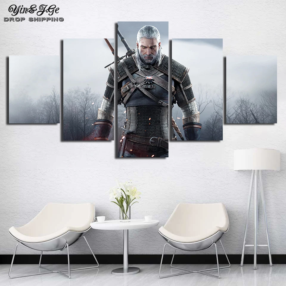 Canvas Hd Prints Pictures Wall Artworks 5 Pieces Witcher 3 Wild Hunt Game Painting Home Decoration Modular Poster Living Room
Canvas Hd Prints Pictures Wall Artworks 5 Pieces Witcher 3 Wild Hunt Game Painting Home Decoration Modular Poster Living Room