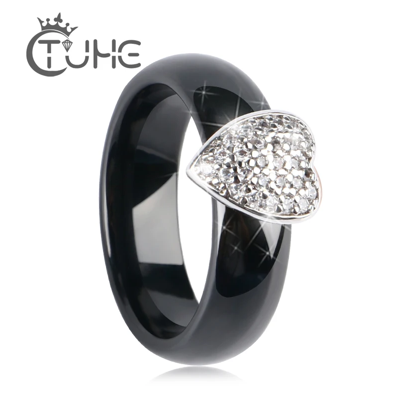 Heart Ceramic Rings Comfort Fit Smooth Pink White Black Color With Crystal CZ Heart Rings For Female Wedding Anniversary Gift
Heart Ceramic Rings Comfort Fit Smooth Pink White Black Color With Crystal CZ Heart Rings For Female Wedding Anniversary Gift
