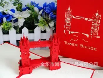 Factory direct red London Bridge three-dimensional creative architectural hollow paper cards can be customized drawings and samp
Factory direct red London Bridge three-dimensional creative architectural hollow paper cards can be customized drawings and samp