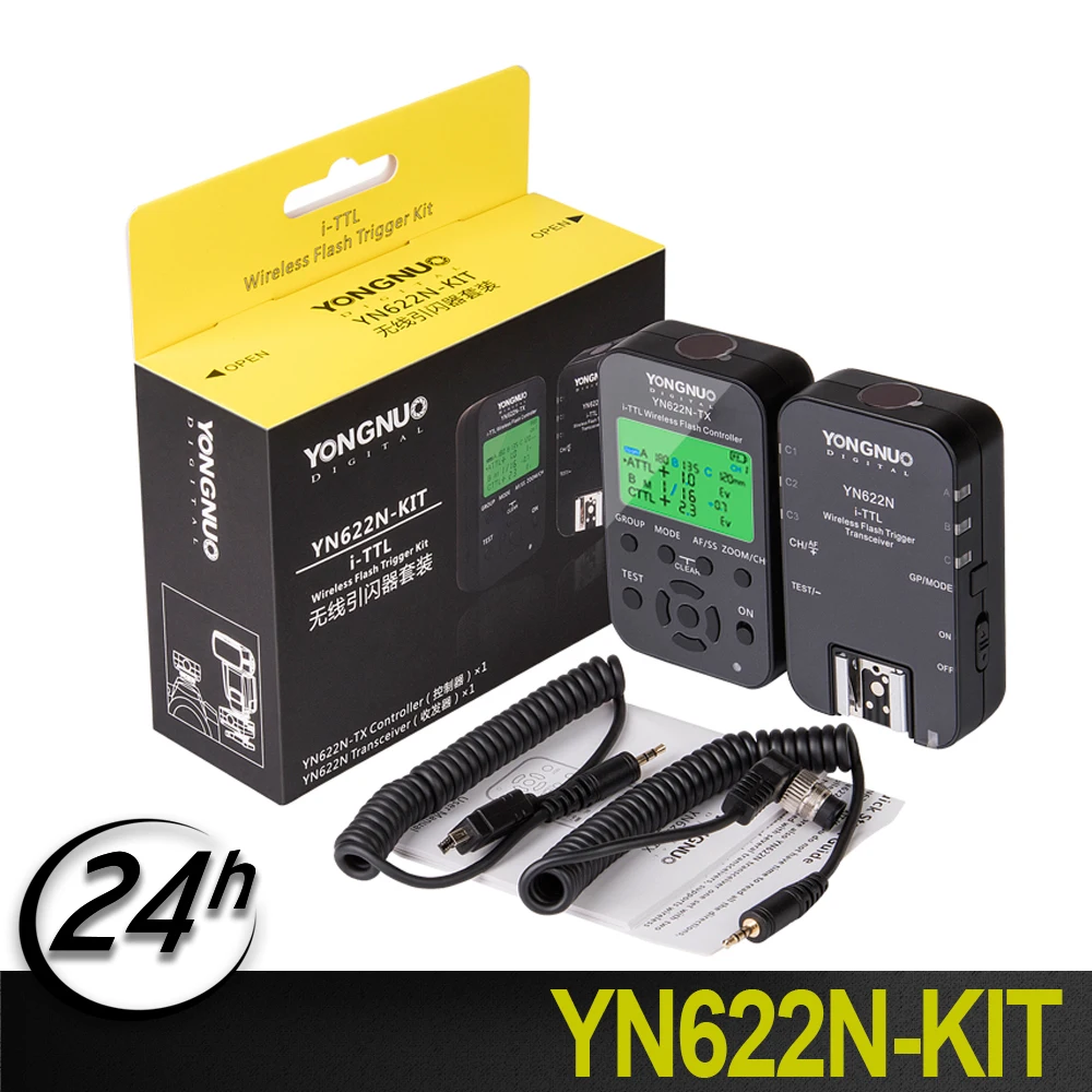 Yongnuo Wireless Flash Trigger Kit YN622N-KIT Transmitter Controller YN622N-TX + i-TTL Transceiver Receiver YN622N for Nikon
Yongnuo Wireless Flash Trigger Kit YN622N-KIT Transmitter Controller YN622N-TX + i-TTL Transceiver Receiver YN622N for Nikon