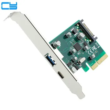 10Gbps USB 3.1 USB-C Type-A + Type-C PCI-e Controller Card PCI Express 4x to USB3.1 Type C + A Converter Adapter Add on Cards
10Gbps USB 3.1 USB-C Type-A + Type-C PCI-e Controller Card PCI Express 4x to USB3.1 Type C + A Converter Adapter Add on Cards