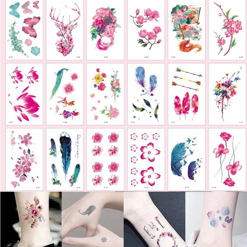 30 Sheet Transfer Temporary Tattoos Body Art Tattoo Women Kids Flower Animal Feather Heart Quote False Fake Tattoos Sleeve Kits
30 Sheet Transfer Temporary Tattoos Body Art Tattoo Women Kids Flower Animal Feather Heart Quote False Fake Tattoos Sleeve Kits