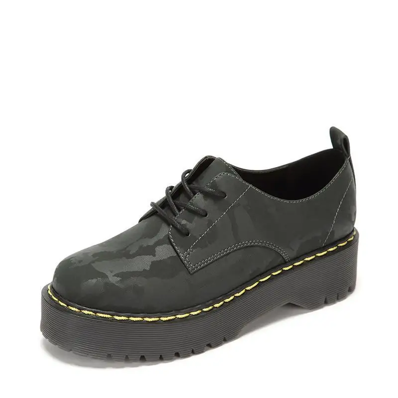 Spring Autumn Single Shoe Leisure Lace Round Head Comfortable Camouflage Ink Green Student Girls platform Shoes Zapatillas Mujer
Spring Autumn Single Shoe Leisure Lace Round Head Comfortable Camouflage Ink Green Student Girls platform Shoes Zapatillas Mujer
