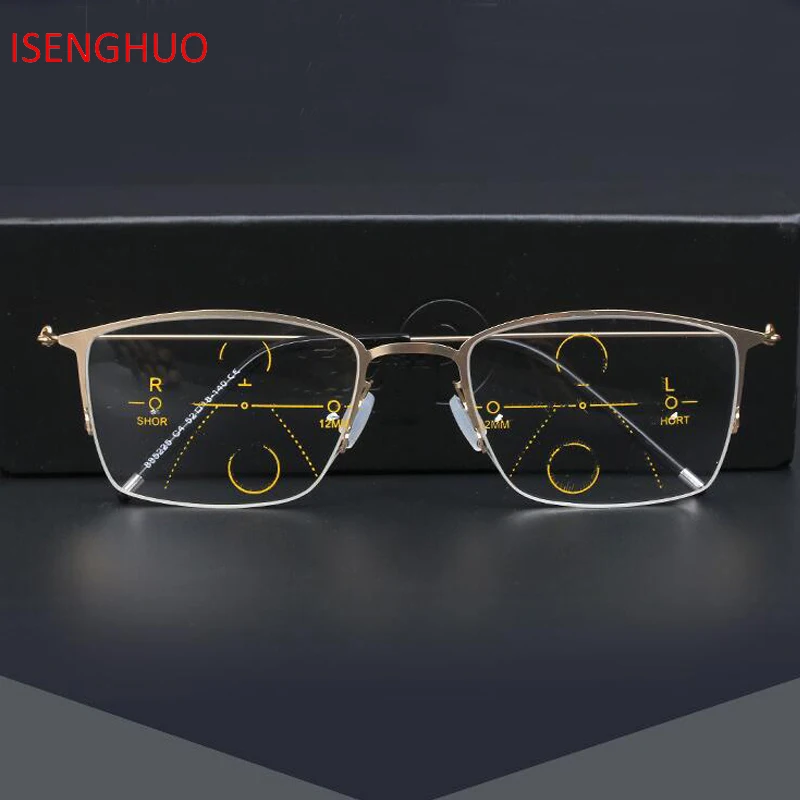 ISENGHUO Unique No screw Design Multi-Focal Progressive Reading Glasses Men Ultra Light Presbyopic Eyeglasses Diopter glasses
ISENGHUO Unique No screw Design Multi-Focal Progressive Reading Glasses Men Ultra Light Presbyopic Eyeglasses Diopter glasses
