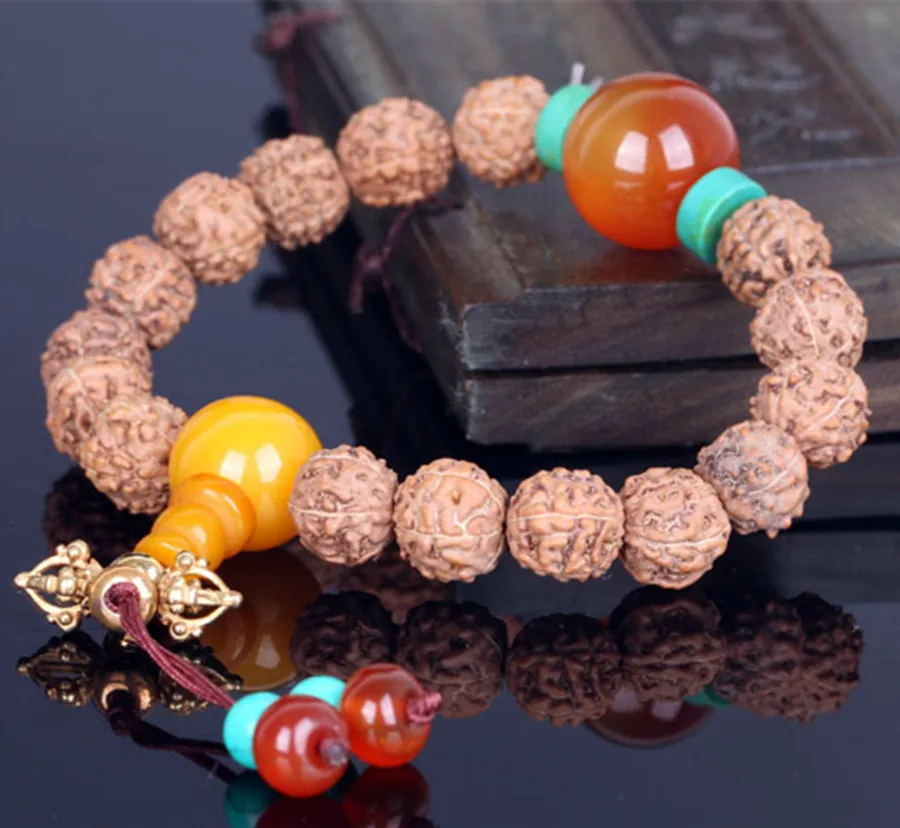 Tibetan Buddhist prayer beads strand Bracelets 10mm natural Rudraksha Women Man Handmade Agates Bead Bracelet
Tibetan Buddhist prayer beads strand Bracelets 10mm natural Rudraksha Women Man Handmade Agates Bead Bracelet