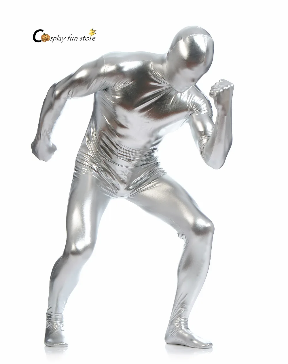 2017 Shiny Lycra Spandex Black Mens Unitard Catsuits Metallic Footed Zipper Zentai Bodysuit
2017 Shiny Lycra Spandex Black Mens Unitard Catsuits Metallic Footed Zipper Zentai Bodysuit