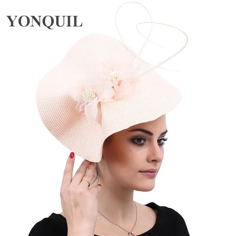 beauty silk flowers hair accessories women royal race hat Big kenducky derby fascinators party church chapeau feather headwear
beauty silk flowers hair accessories women royal race hat Big kenducky derby fascinators party church chapeau feather headwear
