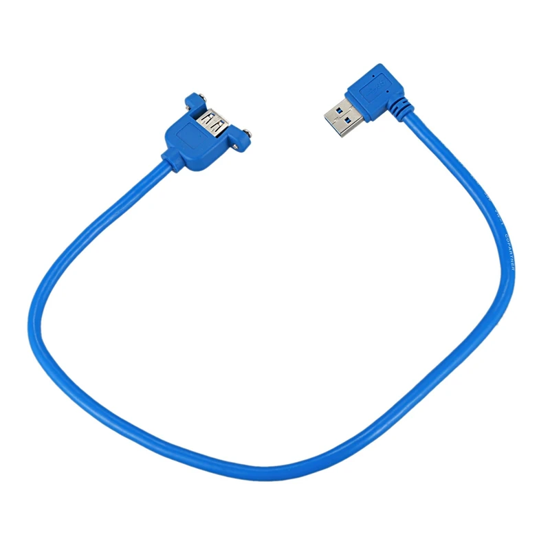 USB 3.0 A Female To 90 Degree Right Angled USB A Male Extension Cable With screw holes(Blue)
USB 3.0 A Female To 90 Degree Right Angled USB A Male Extension Cable With screw holes(Blue)