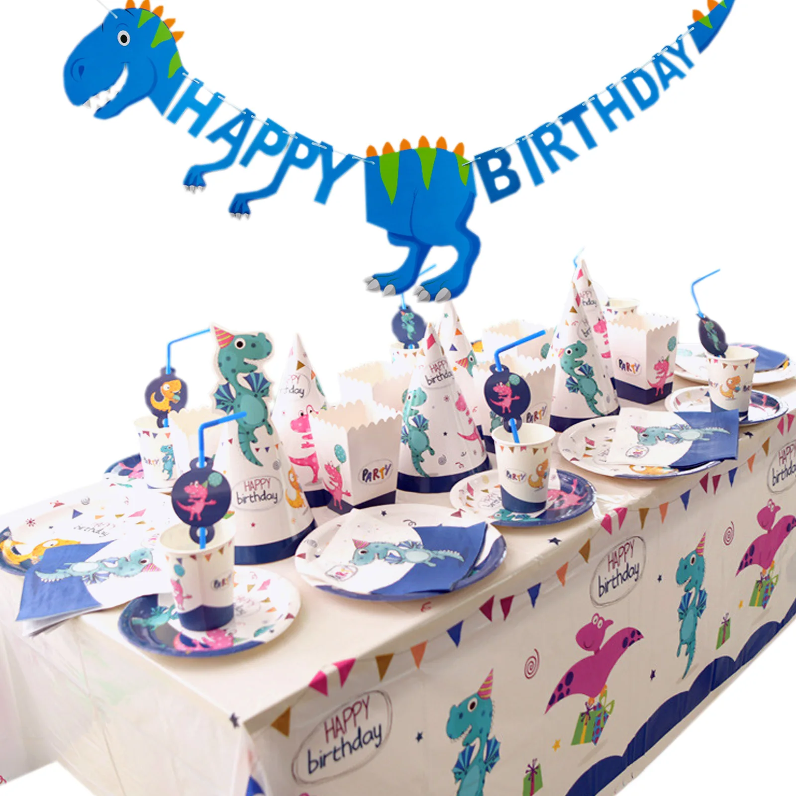Dinosaur Party Tableware Set Paper Plate Cup Napkins Tablecloth Banner for Kids Birthday Party Decor Baby Shower Supplies
Dinosaur Party Tableware Set Paper Plate Cup Napkins Tablecloth Banner for Kids Birthday Party Decor Baby Shower Supplies