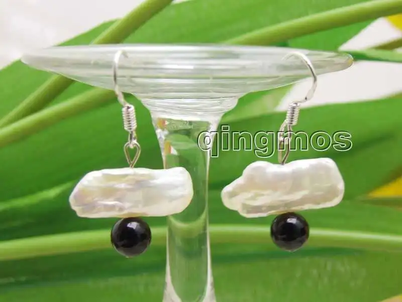 SALE 12-15mm White Natural Freshwater Biwa Pearl and 6mm Round Black beads Earring-ear445 wholesale/retail Free shipping
SALE 12-15mm White Natural Freshwater Biwa Pearl and 6mm Round Black beads Earring-ear445 wholesale/retail Free shipping