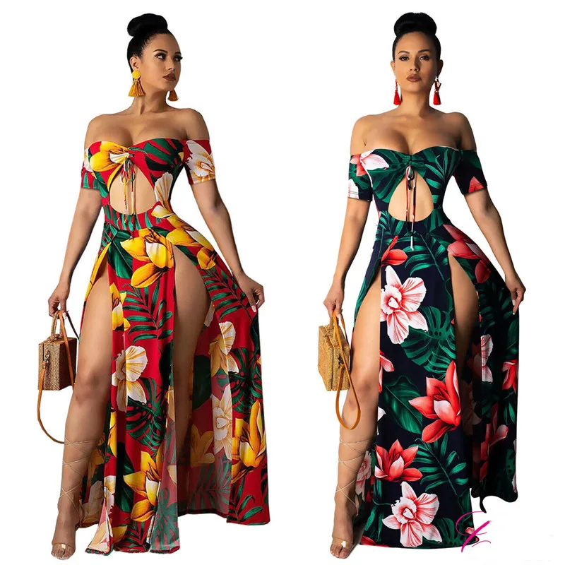 Women Summer Dress Retro Boho Off-shoulder Casual Short Sleeve Evening Party Beach Vacation Dresses Female Split Long Maxi Dress
Women Summer Dress Retro Boho Off-shoulder Casual Short Sleeve Evening Party Beach Vacation Dresses Female Split Long Maxi Dress