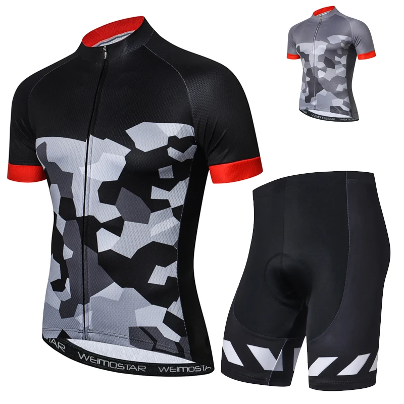 Summer Cycling Jersey Set Maillot Ropa Ciclismo Bicycle Sportswear Man's Mountain Bike Bicycle Clothing Camouflage Gray Black
Summer Cycling Jersey Set Maillot Ropa Ciclismo Bicycle Sportswear Man's Mountain Bike Bicycle Clothing Camouflage Gray Black