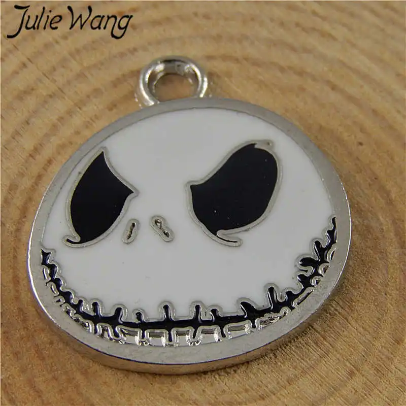 Julie Wang 6PCS Enamel White Smile Ghost Grim Reaper Trendy Alloy Charms Pendants Bracelets Findings Jewelry Making Accessory
Julie Wang 6PCS Enamel White Smile Ghost Grim Reaper Trendy Alloy Charms Pendants Bracelets Findings Jewelry Making Accessory