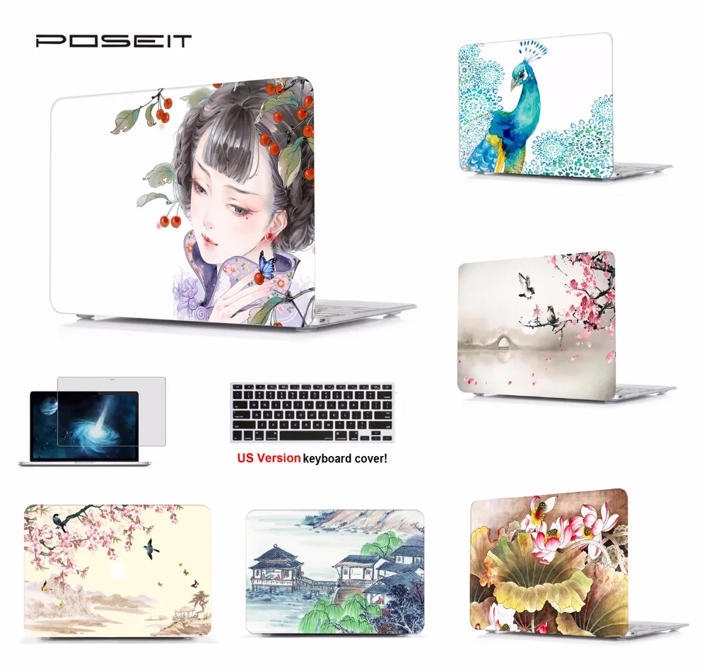 Print Laptop Protective Hard Shell Case Keyboard Cover Skin Set Pouch Fit 11 12 13 15"Apple Macbook Air Pro Retina Touch Bar SS
Print Laptop Protective Hard Shell Case Keyboard Cover Skin Set Pouch Fit 11 12 13 15"Apple Macbook Air Pro Retina Touch Bar SS