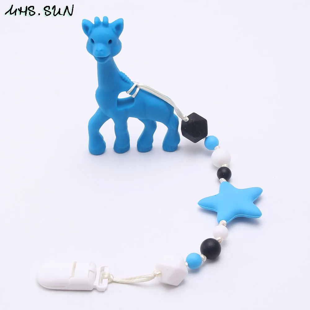 MHS.SUN Baby New Pacifier Clip Silicone Soother Clips Dummy Holder Safe With Giraffe Teething Infant Pacifier Care Chain Clip
MHS.SUN Baby New Pacifier Clip Silicone Soother Clips Dummy Holder Safe With Giraffe Teething Infant Pacifier Care Chain Clip