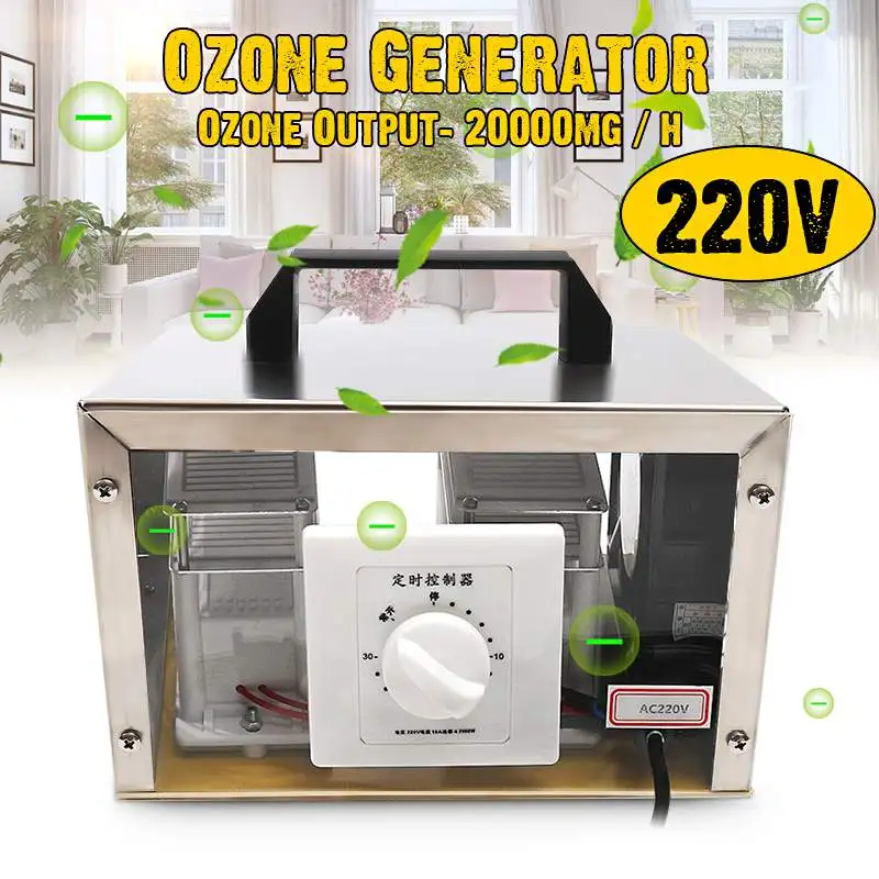 220V 20g Ozone Generator Home Commercial Air Purifier Deodorizer Air Cleaner For Hospital Factory Cleaner Machine System
220V 20g Ozone Generator Home Commercial Air Purifier Deodorizer Air Cleaner For Hospital Factory Cleaner Machine System
