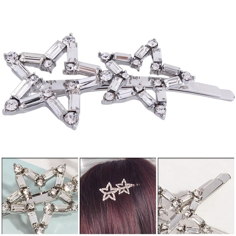 Fashion Crystal Rhinestone Hairclip Shiny Star Snowflake Shape Hairpin Hair Accessories for Women Gifts
Fashion Crystal Rhinestone Hairclip Shiny Star Snowflake Shape Hairpin Hair Accessories for Women Gifts