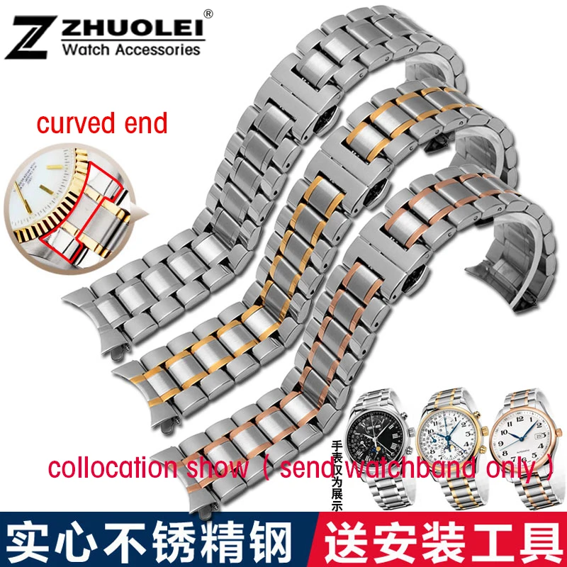 curved end stainless steel bracelet silver|black|gold|rose gold for men's women's watchband with butterfly buckle 14 16 20 22mm
curved end stainless steel bracelet silver|black|gold|rose gold for men's women's watchband with butterfly buckle 14 16 20 22mm