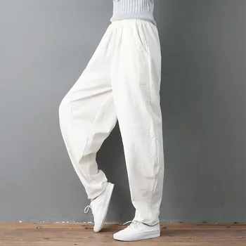 Spring Autumn Vintage Cotton Linen Pants For Women Trousers Loose Casual High Waist Solid Color Harem Pants 
Spring Autumn Vintage Cotton Linen Pants For Women Trousers Loose Casual High Waist Solid Color Harem Pants