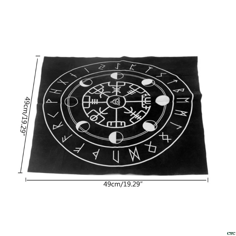 pentagrama pagano y altar de franela A dise/ño de triple luna Mantel de tarot de 49 x 49 cm