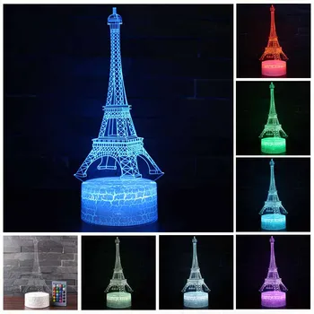 HQXING 3D Fashion Romantic France Tower LED Night Light RGB Changeable Mood Lamp Bedroom Table Lamp Kids Friends Family Gift
HQXING 3D Fashion Romantic France Tower LED Night Light RGB Changeable Mood Lamp Bedroom Table Lamp Kids Friends Family Gift