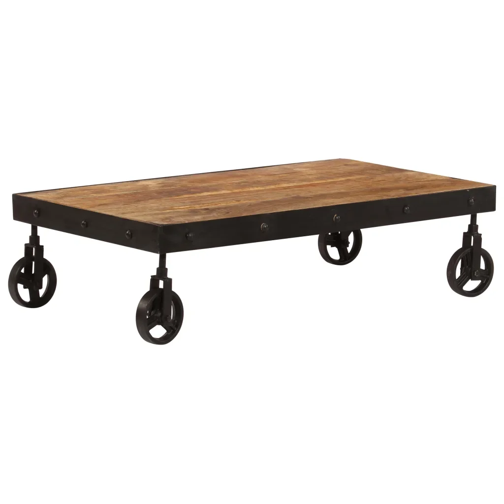 2019 New Arrival Coffee Table with Wheels Solid Mango Wood 100x60x26 cm Modern Living Room/Dining Room Furniture Brown
2019 New Arrival Coffee Table with Wheels Solid Mango Wood 100x60x26 cm Modern Living Room/Dining Room Furniture Brown