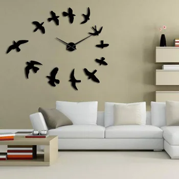 47 INCH diy acrylic mirror wall clock 3d big quartz watch modern still life clocks Bird pattern stickers living room home decor
47 INCH diy acrylic mirror wall clock 3d big quartz watch modern still life clocks Bird pattern stickers living room home decor