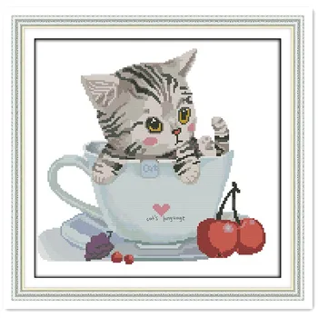The Cat In The Cup Needlework Kits Chinese Counted Cross Stitch Patterns Kits joy sunday cross stitch kits-for-embroidery
The Cat In The Cup Needlework Kits Chinese Counted Cross Stitch Patterns Kits joy sunday cross stitch kits-for-embroidery