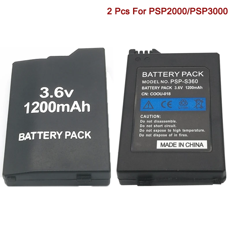2pcs 3.6V 1200mAh Rechargeable Battery For Sony PSP2000 PSP 2000 PSP 3000 PSP2000 PSP3000 PlayStation Replacement batteries
2pcs 3.6V 1200mAh Rechargeable Battery For Sony PSP2000 PSP 2000 PSP 3000 PSP2000 PSP3000 PlayStation Replacement batteries