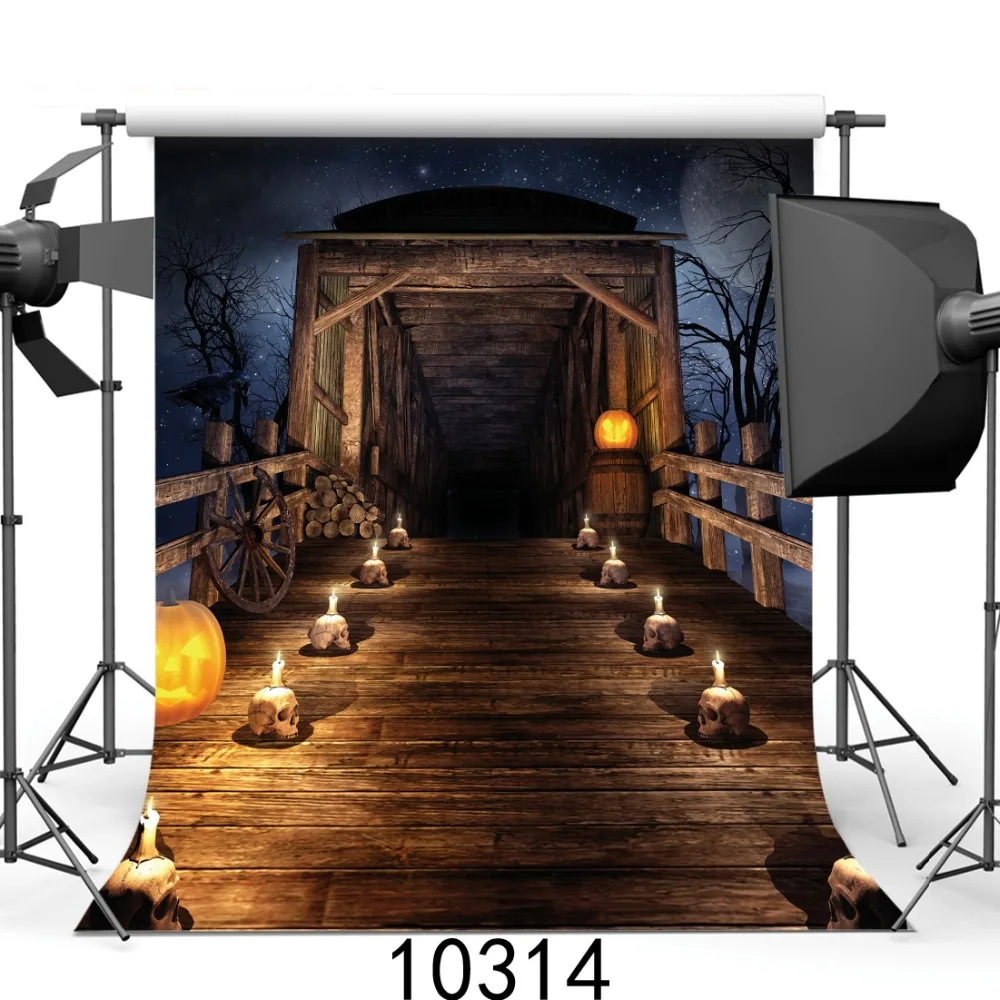 Halloween Backdrop Wooden Bridge Skulls Candles Photography Backdrops Strange Backgrounds for Photo Studio for Party Custom 3D
Halloween Backdrop Wooden Bridge Skulls Candles Photography Backdrops Strange Backgrounds for Photo Studio for Party Custom 3D