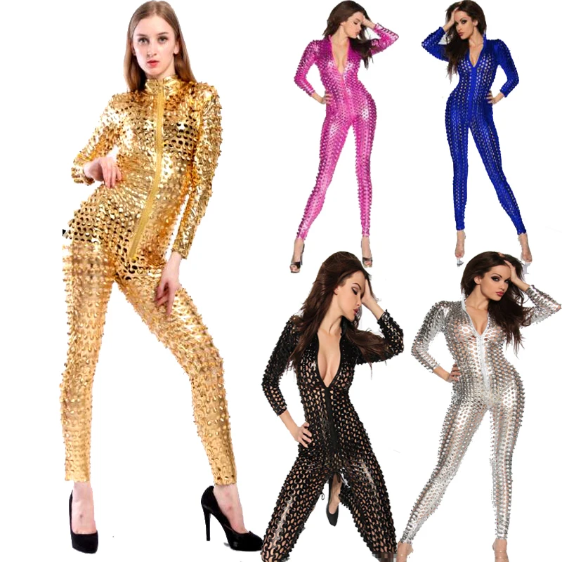 Women Black Silver Gold Rose Sexy Hollow Singer Hip Hop Jazz Nightclub Dance Bodysuit DS Stage Performance Costume For Singers
Women Black Silver Gold Rose Sexy Hollow Singer Hip Hop Jazz Nightclub Dance Bodysuit DS Stage Performance Costume For Singers