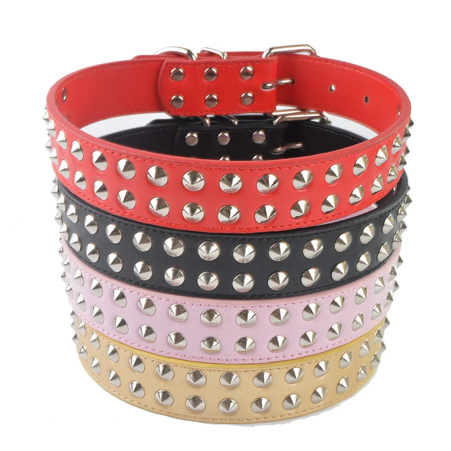 Fashion Two Rows Spikes Studded Dog Collar Pu Leather Collar For Big Dogs Pet Dog Supplies Size L XL Adjustable 18-22''
Fashion Two Rows Spikes Studded Dog Collar Pu Leather Collar For Big Dogs Pet Dog Supplies Size L XL Adjustable 18-22''